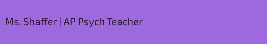 Ms. Shaffer | AP Psych Teacher
